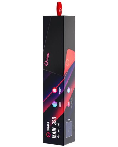 Gaming pad για ποντίκι Lorgar - Main 325, XL, μαλακό ,μαύρο/κόκκινο - 8