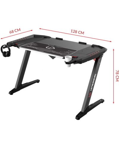 Γραφείο gaming Ultradesk - Rocket, μαύρο - 8