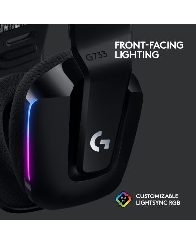 Gaming ακουστικά Logitech - G733, ασύρματα, μαύρα - 5