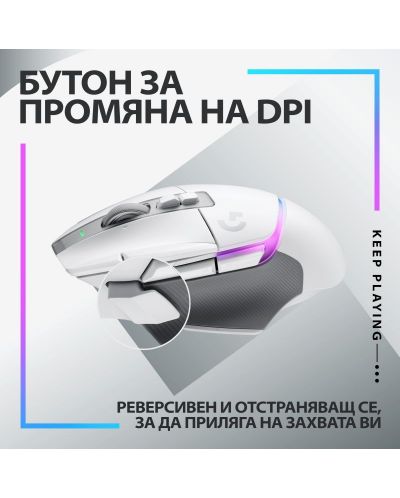 Ποντίκι gaming  Logitech - G502 X Plus EER2,οπτικό, ασύρματο, λευκό - 8