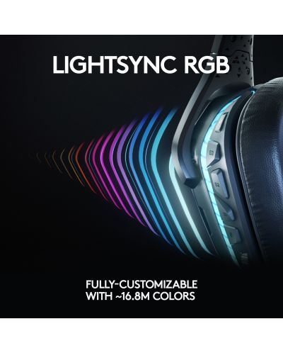 Ακουστικά Gaming με μικρόφωνο Logitech - G635, 7.1 Lightsync, μαύρα - 5