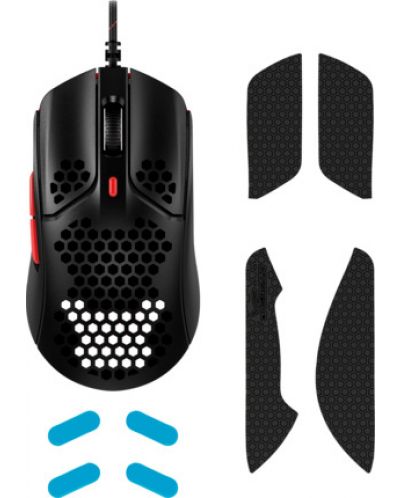 Gaming ποντίκι HyperX - Pulsefire Haste, οπτικό, μαύρο/κόκκινο - 3