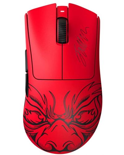 Ποντίκι gaming Razer - DeathAdder V3 Pro Faker Edition, οπτικό, ασύρματο, κόκκινο - 1