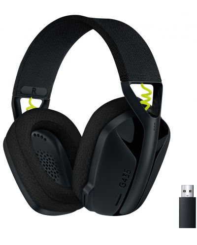 Ακουστικά Gaming Logitech - G435, ασύρματα, μαύρα - 1