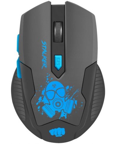 Gaming ποντίκι Fury - Stalker, οπτικό, ασύρματο, μαύρο/μπλε - 1