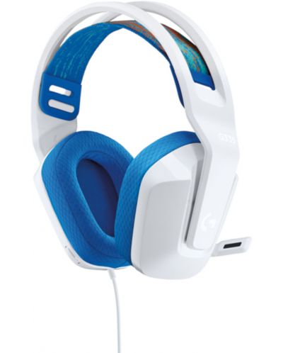 Ακουστικά Gaming Logitech - G335, λευκά/μπλε - 3