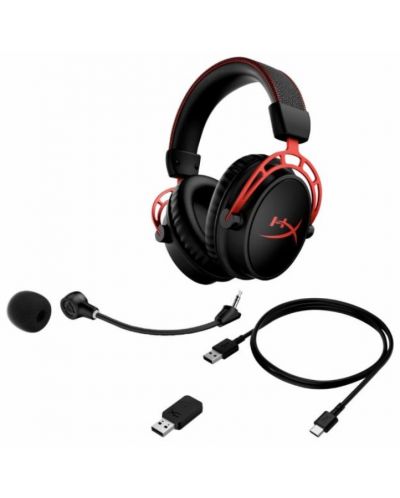 Gaming ακουστικά HyperX - Cloud Alpha, ασύρματα, μαύρο/κόκκινο - 6