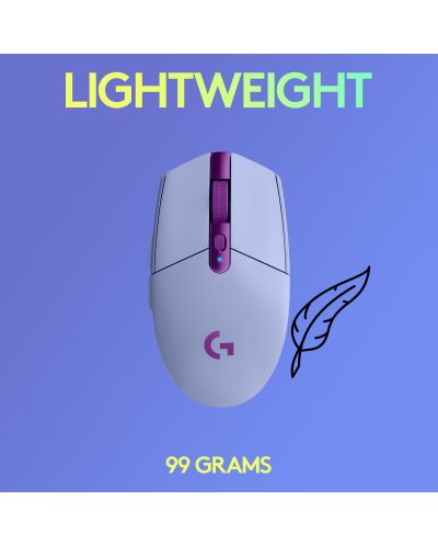 Gaming ποντίκι Logitech - G305 Lightspeed, Οπτικό , μωβ - 6