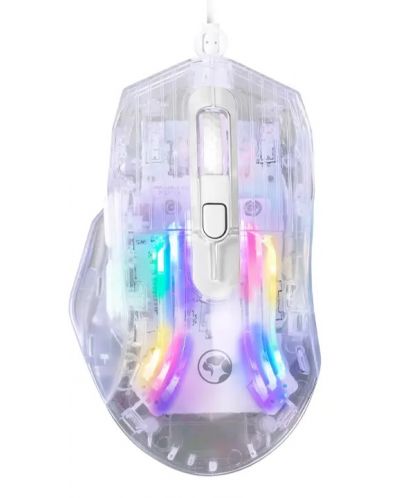 Ποντίκι gaming Marvo - M413 RGB, οπτικό, διαφανές - 1