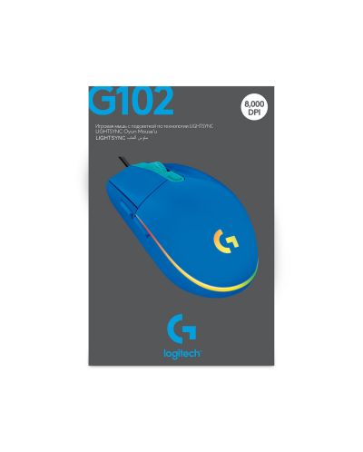 Gaming ποντίκι  Logitech - G102 Lightsync, οπτικό RGB, μπλε  - 11