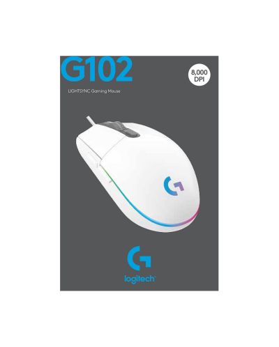 Gaming ποντίκι Logitech - G102 Lightsync, οπτικό RGB άσπρο - 11