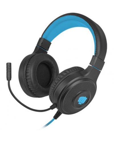 Gaming ακουστικά Fury - Warhawk, RGB, μαύρα/μπλε - 1