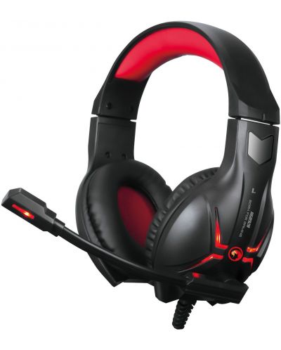 Gaming ακουστικά Marvo - HG8928, μαύρα/κόκκινα - 1