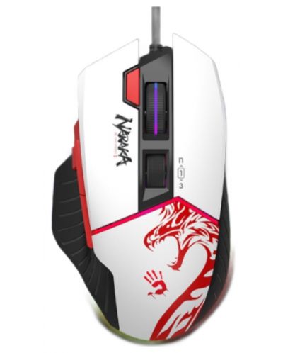 Ποντίκι gaming  A4Tech Bloody - W95 MAX, οπτικό, λευκό/κόκκινο - 1