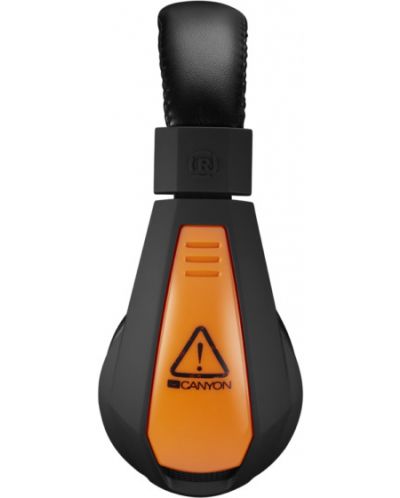 Gaming ακουστικά Canyon - Star Raider GH-1A, μαύρα/πορτοκαλί - 3