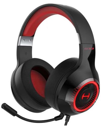 Ακουστικά gaming Edifier - Hecate G33, μαύρο/κόκκινο - 1