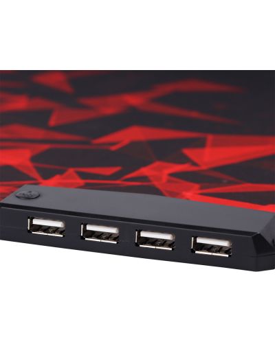 Gaming pad για ποντίκι Marvo - MG011, XL, μαλακό, μαύρο/κόκκινο - 4