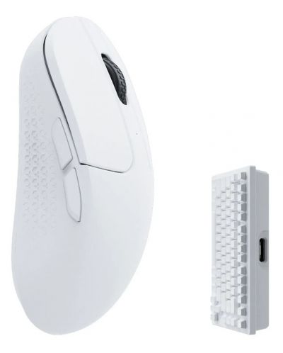 Ποντίκι gaming Keychron - M3 Mini, οπτικό, ασύρματο, λευκό - 2