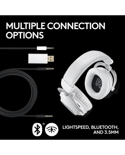 Ακουστικά gaming Logitech - Pro X 2 Lightspeed, ασύρματο, λευκό - 6