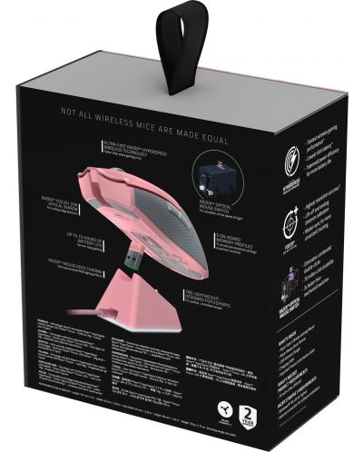 Gaming ποντίκι Razer - Viper Ultimate & Mouse Dock, οπτικό, ροζ - 6