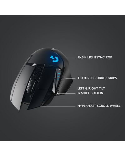 Gaming ποντίκι Logitech - G502 LightSpeed, ασύρματο, μαύρο - 6