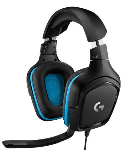 Ακουστικά Gaming Logitech G432 - 7.1 Surround, μαύρα - 1