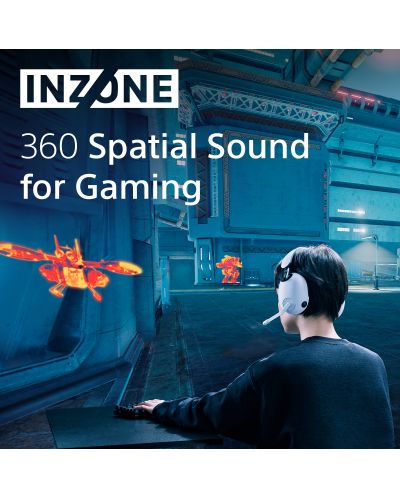 Gaming ακουστικά Sony - Inzone H7, PS5, ασύρματα, λευκά - 4