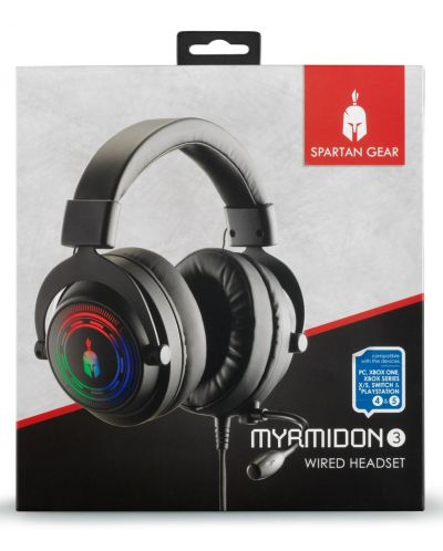Ακουστικά gaming Spartan Gear -Myrmidon 3, μαύρο - 2