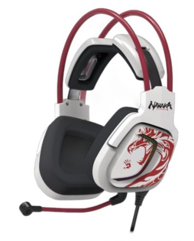 Ακουστικά gaming A4Tech Bloody - G575 Naraka, λευκό/κόκκινο - 1