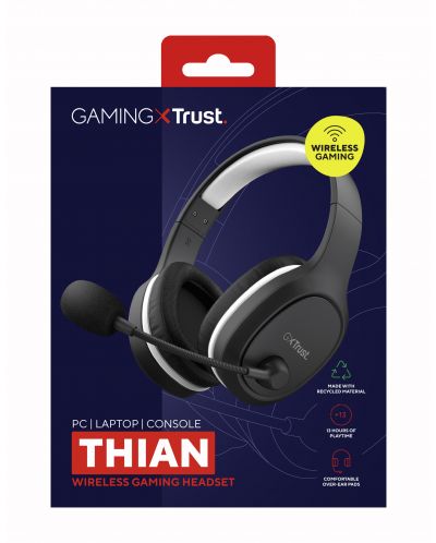 Gaming ακουστικά Trust - GXT 391 Thian, μαύρα/λευκά - 7