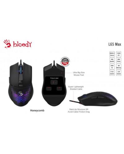 Ποντίκι gaming A4tech Bloody - L65 MAX, οπτικό, μαύρο - 3