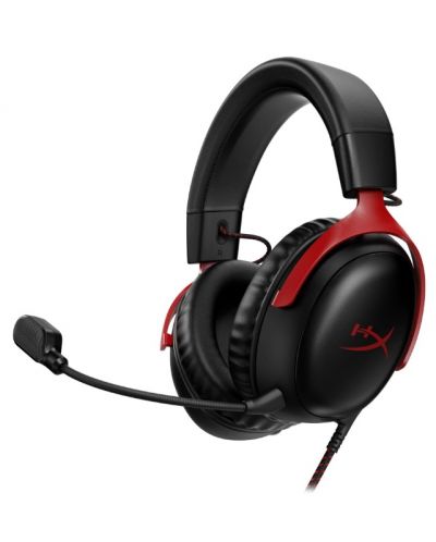 Ακουστικά gaming HyperX - Cloud III, μαύρο/κόκκινο - 1