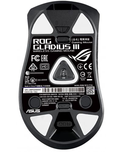Gaming ποντίκι ASUS - ROG Gladius III, οπτικό, ασύρματο, μαύρο - 4