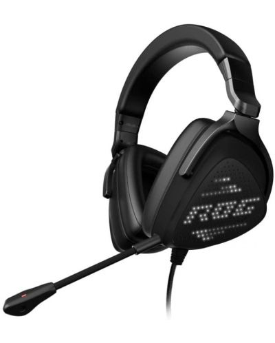 Ακουστικά gaming ASUS - ROG Delta S Animate, μαύρα - 1