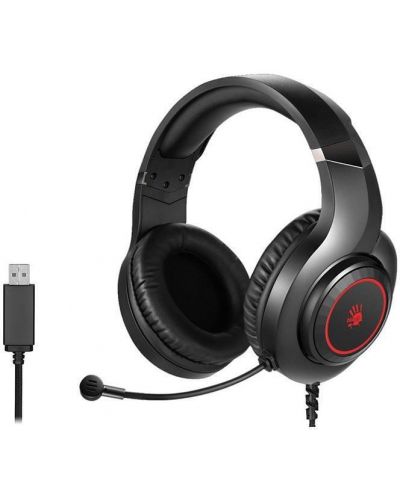 Gaming ακουστικά A4tech - Bloody G220S, μαύρα/κόκκινα - 2