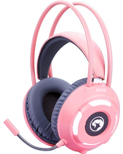 Gaming ακουστικά Marvo - HG8936, ροζ - 1