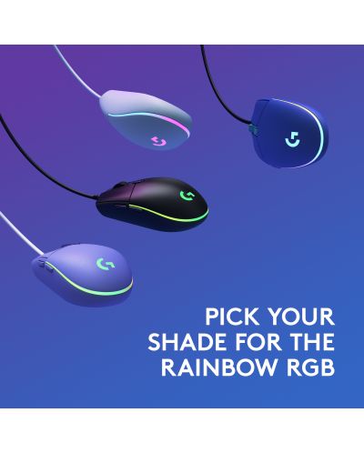 Gaming ποντίκι Logitech - G102 Lightsync, Οπτικό , RGB, μωβ - 8