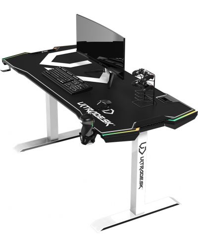 Γραφείο gaming Ultradesk - Force, λευκό - 2