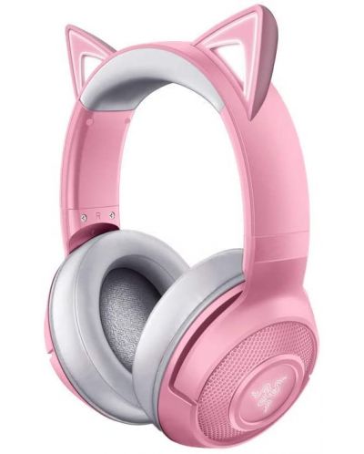 Gaming ακουστικά Razer - Kraken BT Kitty Edition, ροζ - 1