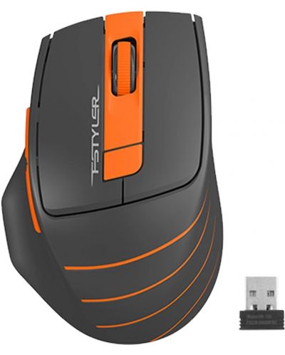 Gaming ποντίκι A4tech - Fstyler FG30S, οπτικό ασύρματο, πορτοκαλί - 1