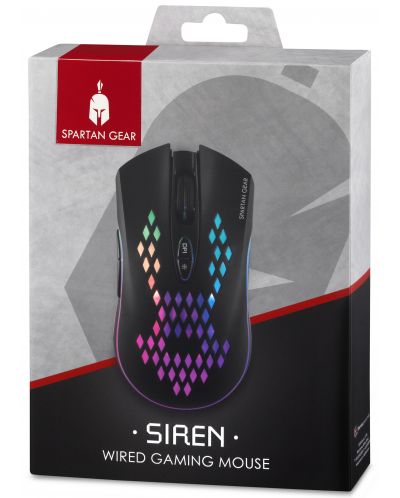 Gaming ποντίκι Spartan Gear - Siren, ενσύρματο, μαύρο - 2