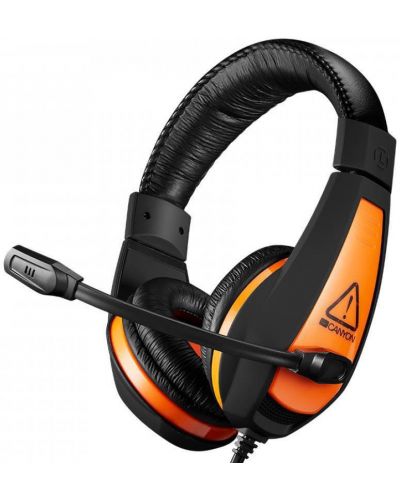 Gaming ακουστικά Canyon - Star Raider GH-1A, μαύρα/πορτοκαλί - 1