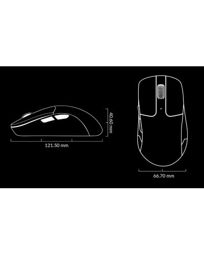 Ποντίκι gaming Keychron - M2, οπτικό, ασύρματο, λευκό - 4
