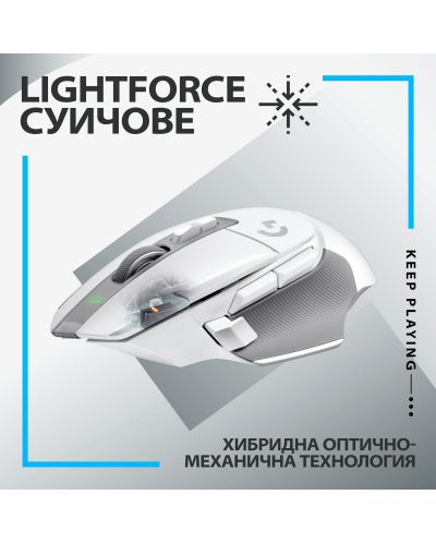 Ποντίκι gaming  Logitech - G502 X Lightspeed EER2,οπτικό, λευκό - 3