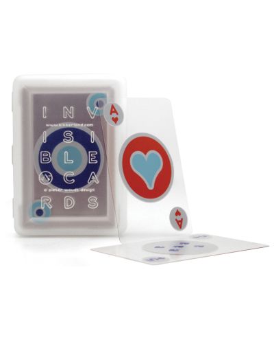Χαρτιά για παιχνίδι Kikkerland - Invisible Cards - 1