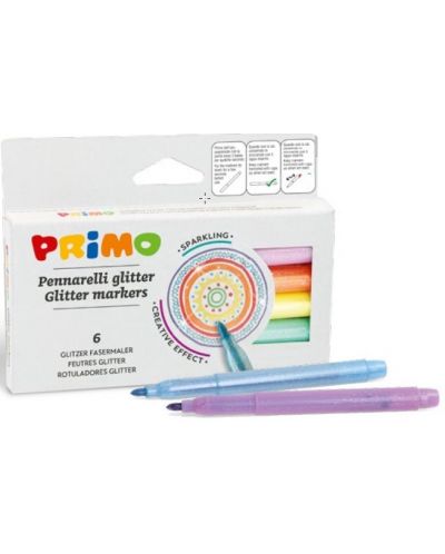 Μαρκαδόροι γκλίτερ Primo - 6 χρώματα - 1