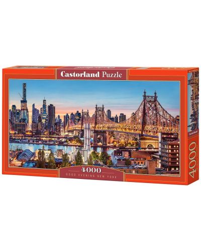Πανοραμικό  Παζλ Castorland 4000 κομμάτια - Καλησπέρα Νέα Υόρκη - 1