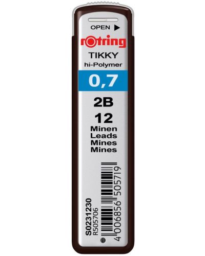 Graffiti Rotring Tikky - Hi-polymer, 2B, 0.7 mm, 12  τεμάχια - 1