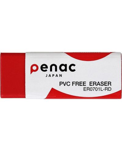 Γόμα μολυβιού Penac - 5,9 x 2,1 x 1 cm, κόκκινο - 1