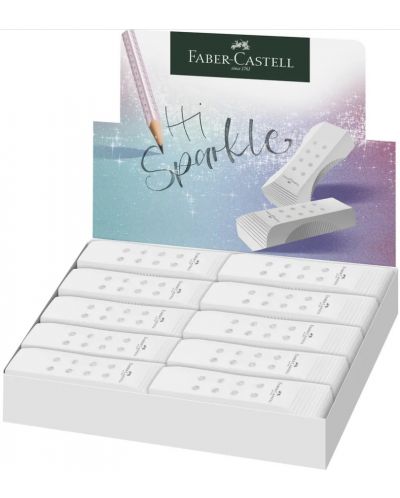Γόμα Faber-Castell Sparkle - Rollon, λευκό - 2